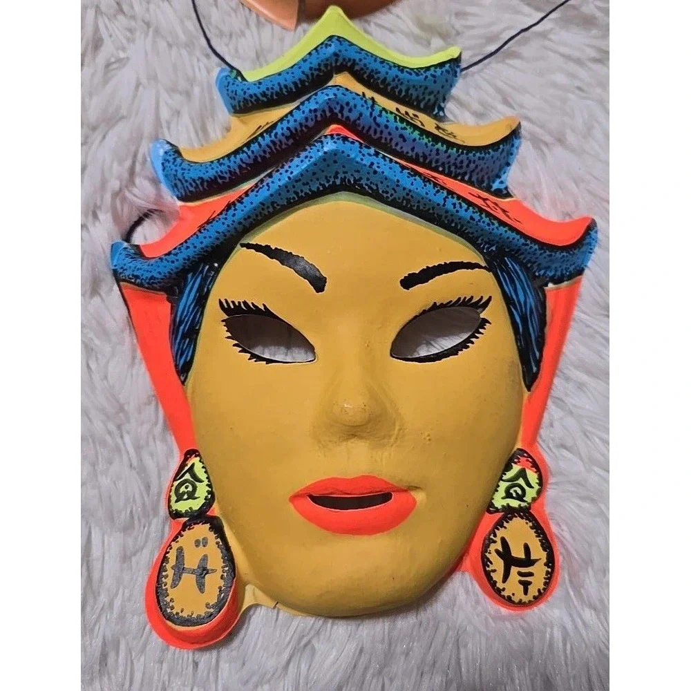 Vintage Asian-Inspired‎ Children's Costumes & Plastic Face Masks Geisha